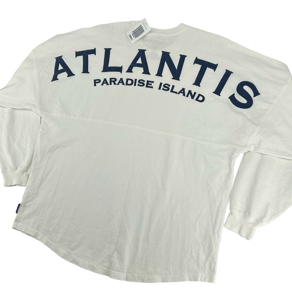 NWT Unisex Atlantis Paradise Island White Spirit Jersey Long Sleeve Shirt size M
